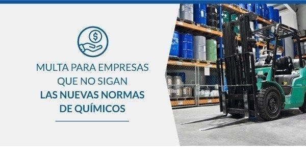 Multa para empresas que no sigan las nuevas normas de químicos