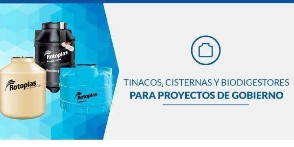 Tinacos, cisternas y biodigestores para proyectos de gobierno