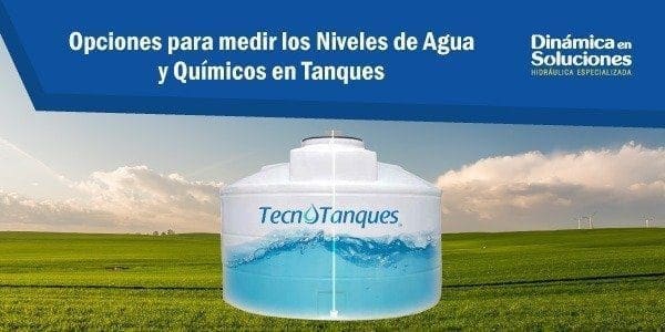 Opciones para medir los niveles de agua y químicos en tanques